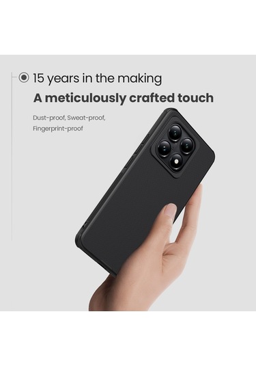 Xiaomi 14t Nıllkın Buzlu Kalkan Pro Pc Tpu Telefon Kılıfı İçin Siyah