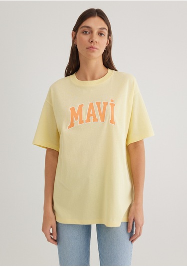 Mavi - Mavi Logo Baskılı Sarı Tişört 1600843-71315 Sarı