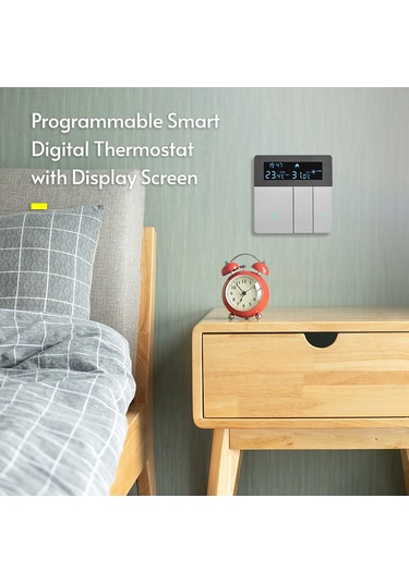 Geeksen I8 Akıllı Programlanabilir Isı Kontrol Cihazı - Su Isıtma İçin Ev Ofis Otel Dijital Termostat 5-60 C