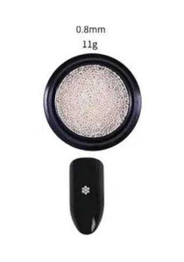 Mini Çelik Bilyalı Nail Art Altın Ve Gümüş Mikro Boncuk 3d Havyar Dekorasyon Manikür 0.8mm 1mm 2mm Transparent