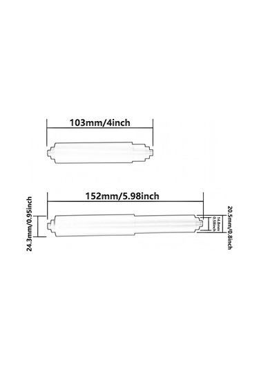 Suntek 4x Tuvalet Kağıdı Tutucu Yaylı Çubuklar Banyo Beyaz