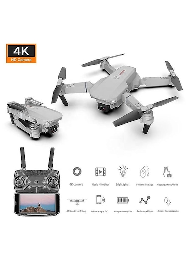 E88 4k Hd Çift Kameralı Drone App Kontrol Wifi Li Katlanabilir