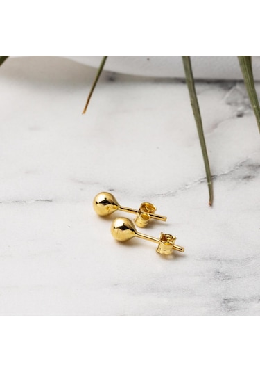 Bilezikci 14 Ayar Altın Top Küpe 5 mm. KPDLY14K28468