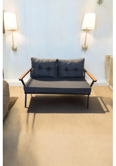 Pilocca Tekli Bahçe,balkon Mobilyası 2'li 60x120cm Antrasit