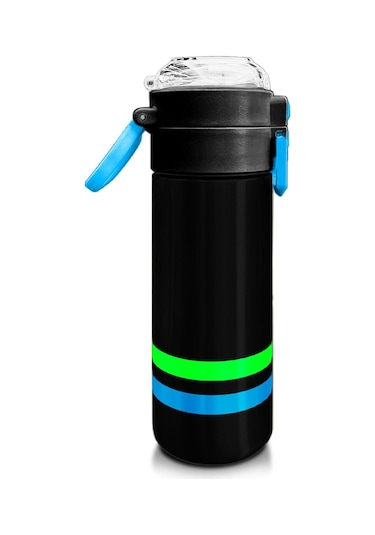 Coral High Kids Siyah Pipetli Ve Direkt İçim Çelik Termos 500 Ml 31929 Siyah - Yeşil