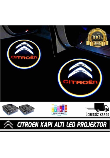 Citröen Araçlar İçin Pilli Yapıştırmalı Kapı Altı Led Logo N11.2524