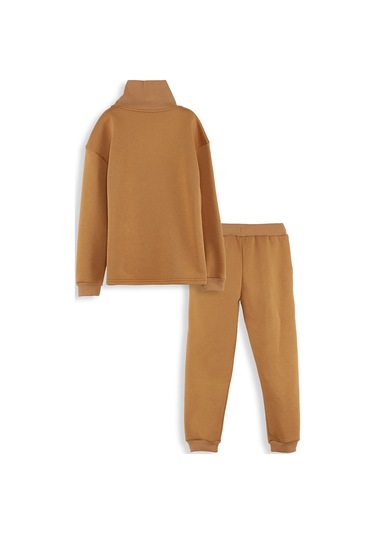 Denokids Stay Cool Oversize Erkek Çocuk Eşofman Takımı - Hardal