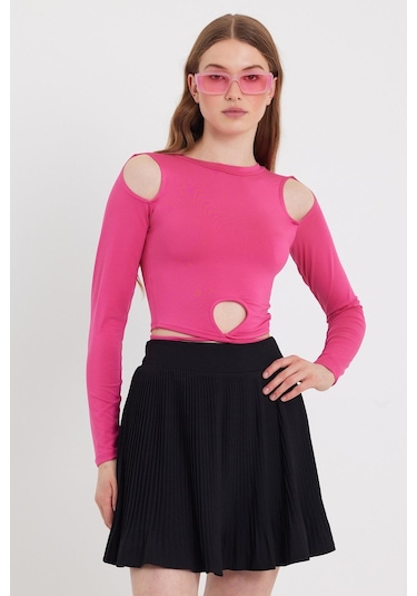 Quhox Kadın Allegro Crop Pembe