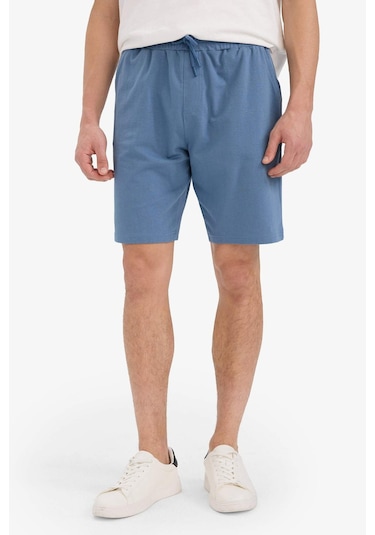 DeFacto Slim Fit Dar Kesim Cepli Pamuklu Basic Düz Bermuda Şort W1105AZ25SPBE808