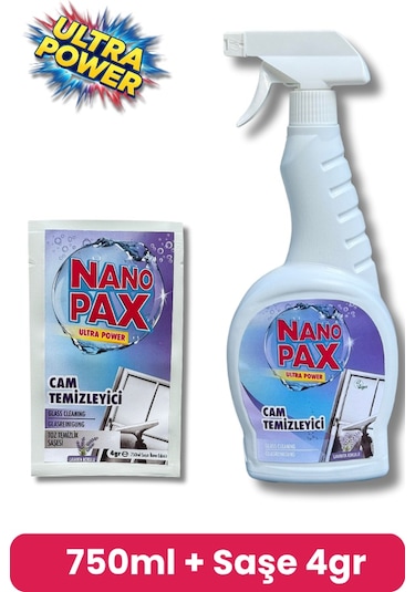 Nanopax Cam Temizleyici 750 ML Sprey + Yedek Saşe