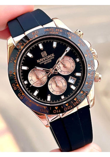 Naviforce Silikon Kordon İç Fonksiyonları Aktif 3 Atm Suya Dayanıklı Erkek Kol Saati E.n8054.rs