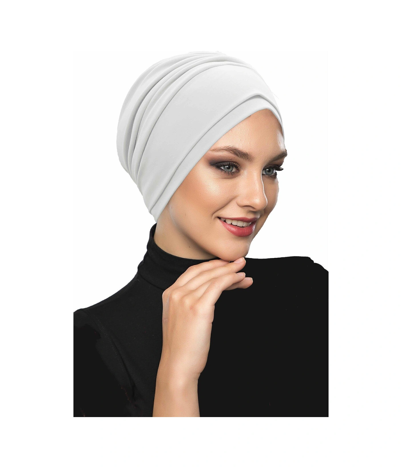 Çift Katlı Astarlı Krem Hazır Türban Tesettür Dış Ve Havuz Bonesi Krem