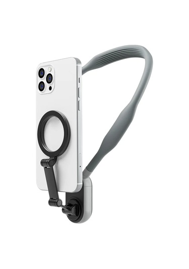 Manyetik Mobil Tutucu Boyun Asılı Telefon Standı Magsafe Boyun Asılı Braketi Grey -