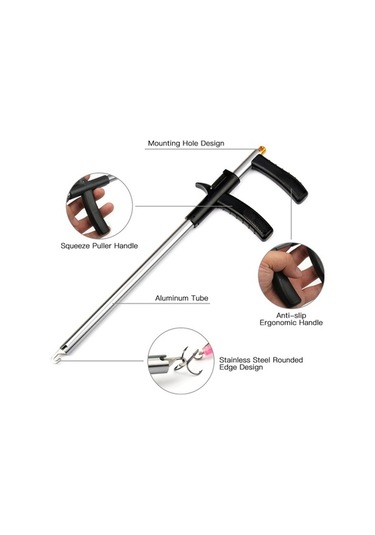 Novahub Tek Elle Balık Oltası Çıkarıcı - Alüminyum, Abs Ve Paslanmaz Çelik, Kaymaz Tutma Kolu, Hafif Ve Taşınabilir, Küçük Boyutlu Tasarım