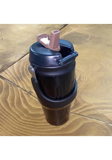 Paslanmaz Çelik Termos 650 Ml -sızdırmaz Kapak,geniş Ağızlı Siyah