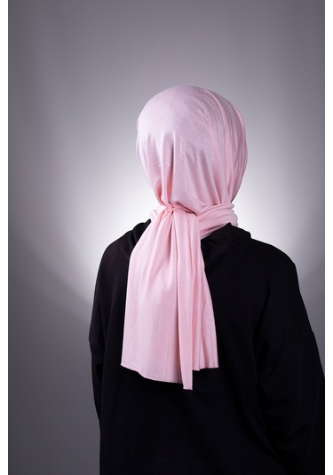 Pudra Düz Klasik Şal Viskon Kumaş Likralı Penye 202101_06 Pudra