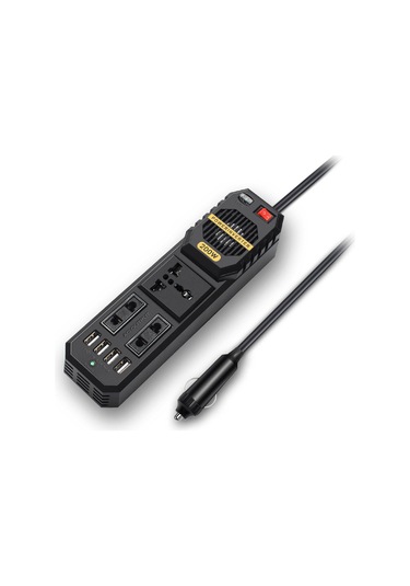 Wezone 200w Siyah Abs Oto İçin Güç Dönüştürücü 300g, 23x8x7cm Paket