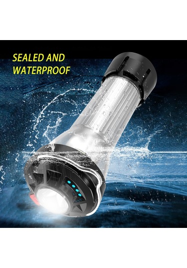 Geeksen Usb Şarj Edilebilir El Feneri Su Geçirmez Kamp Çadırı Işığı Üçayaklı Manyetik Çalışma Işığ El Feneri Çok Renkli