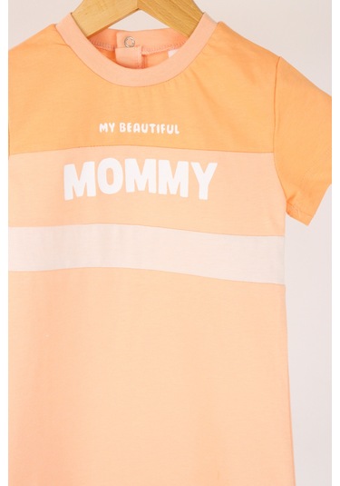 Harika Kids Kız Bebe&çocuk Penye Kumaş Mommy Baskılı Tulum 001