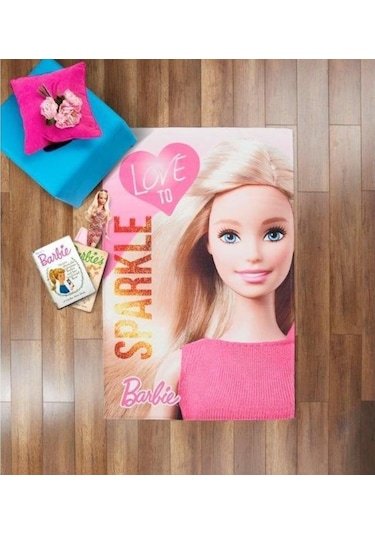 Taç Lisanslı Çocuk Halısı Barbie Sparkle 80X140 Çok Renkli