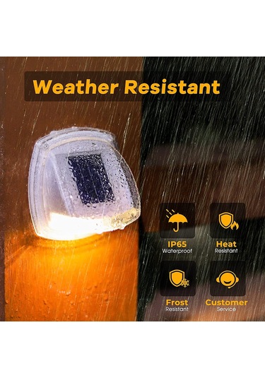 Singree 2'li Paket Güneş Enerjili Led Dış Mekan Aydınlatma, Su Geçirmez Bahçe Ve Merdiven Aydınlatması