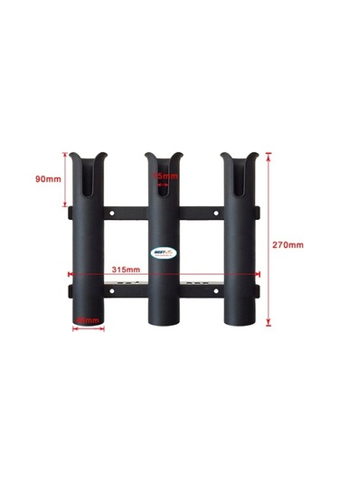 Novahub 3'lü Olta Desteği, 4 Parça Montaj Vida İle Dikey Monte, Yat/kano/bot İçin Olta Braketi Yeni Tasarım