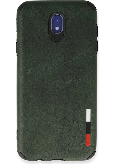 Newface Samsung Galaxy Uyumlu J7 Pro / J730 Kılıf Loop Deri Silikon Semeglbl - 21 - Yeşil