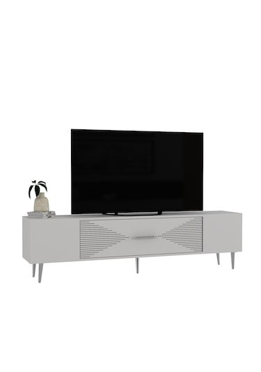 Dekol1ct Tv Sehpası Beyaz-gümüş