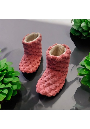 Ortopedik Yumuşacık Kışlık Peluş Hafif Taban Ev Botu,pandufu 001