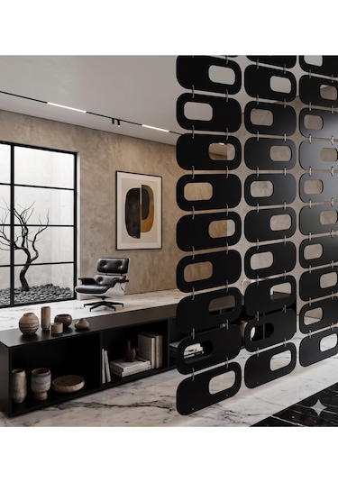Lazer Kesim Paravan, Ahşap Separatör, Oda 4'lü Panel Levha Model35 40 X 40 Cm