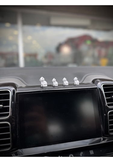 4 Parça Sevimli Kedi Ailesi Dikiz Aynası Süsü - Kedi Ayna Süsü Araba Süsü Torpido Süsü Oto Aksesuar