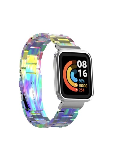 Xiaomi Redmi Watch Mi Watch Lite Uyumlu Krd-60 Metal Mkst Kordon-gold
