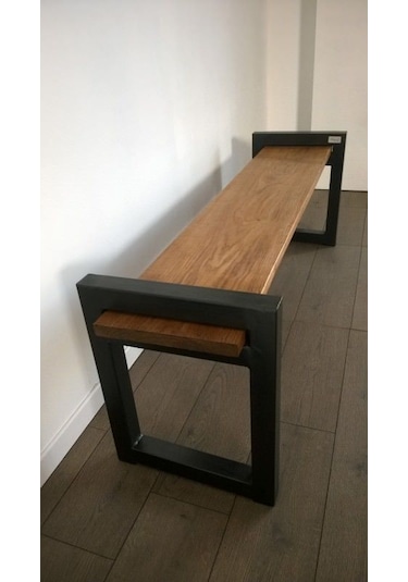 Halevia Metal Ahşap Oturma Bench.