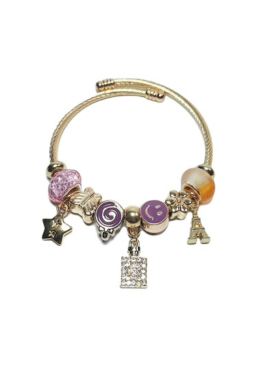Jtaw24çeb1440 Janti Çelik Bileklik - Pandooranın Charmları Gold Renk Kararmaz Gri - Sarı