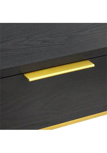 Wendy Gold Metal Siyah Çalışma Masası