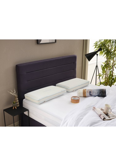 Oxydeep - Yorgunluk Önleyici Yastık - Uyku Düzenleyen Yastık - Nefes Alabilen Ortopedik Visko Yastık 1 Adet Çok Renkli