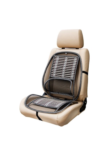 Oto Koltuk Minderi Bambu Bel Destekli Ergonomik Terletmez Üniversal Fa1-625 1 Adet