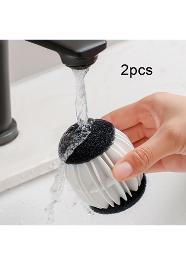 Homyl 2 Adet Çamaşır Karıştırma Topları Temizleme Topları Beyaz Siyah