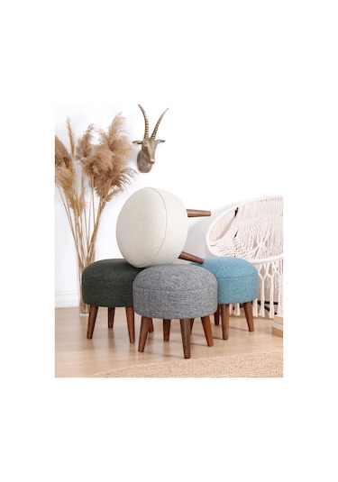 Lorencehome Deff Puf - Gri / Lorencehome