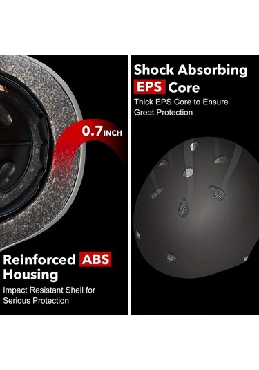 Chuangyinshop Siyah, Orta 20-22 İnç - Şık Ve Havalı Kask, Ayarlanabilir Erkek Ve Kadın Kaskı, Spor Kaskı, Hediye Seçeneği Siyah