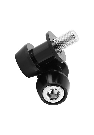 Konesam Motosiklet Cnc Alüminyum Arka Ayak Spoolları, 10mm Siyah, Sabit Konforlu Park Etme, Dayanıklı, Kolay Kurulum 1 Çift