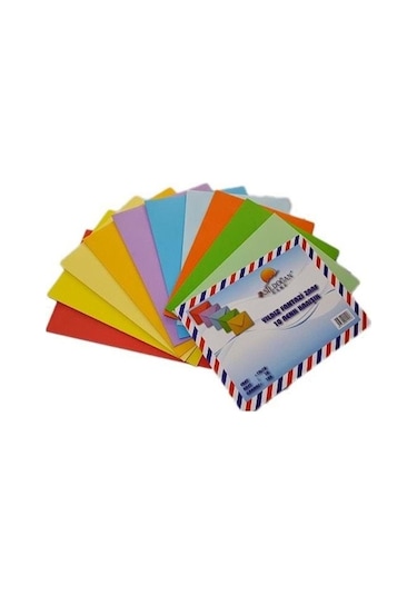 Asil 10 Renk Karışık 7x9 CM Zarf 10'lu