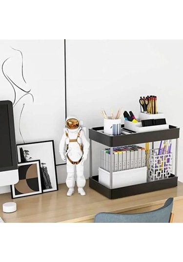 2 Katmanlı Lavabo Altı Depolama Organizatör Çok Amaçlı Raf Banyo Diğer