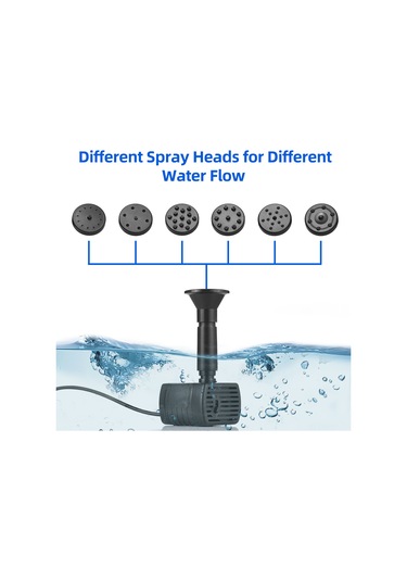 Suofeng 4w Güneş Panelli Usb Çıkışlı Otomatik Bahçe Çeşmesi, 120l/saat Akış, 50cm Yükseklik, 9 Püskürtme Başlığı İle Siyah