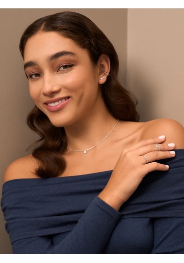 Miestilo 925 Ayar Gümüşten Yapılmış, Ayarlanabilir Falanks Yüzüğü 118082623 Beyaz