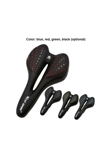 Pazly Yol Yastık Şok Siyah Rahat Pu Poliüretan Nefes Mtb Bisiklet Koltuğu Emici Deri Boş Siyah Siyah