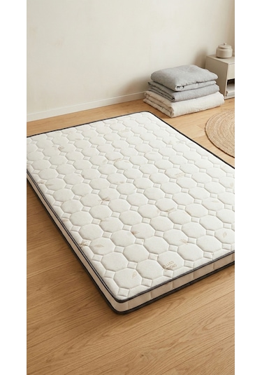 Artex Sünger Şilte Yer Yatağı Cotton 9 +-1cm Cm Ped Yatak Şiltesi Pedi Topper Mattress Tek Kişilik