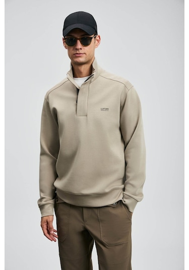 Lufian Wonder Bej Erkek Sweatshirt 112030185 Bej