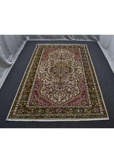 Zehra Abla Halı Yeni El Dokuma Nadide Göbekli Dallı Çiçekli Uşak Yün Salon Halısı 5662 Renkli