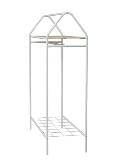 Home Hanger Beyaz Konfeksiyon Askısı Raflı Butik Askı Konsept Askılık Beyaz